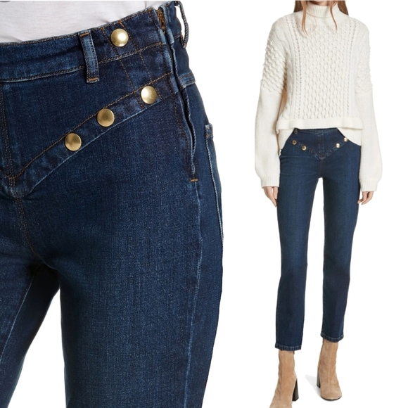 Frame Denim Jeans Studded Yoke High Waist 26 - Picture 5 of 12